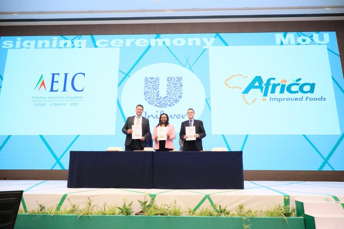 EIC signed MoU with Unilever (Ethiopia) and Africa Improved Foods for another new investment project .-Ethiopian Investment