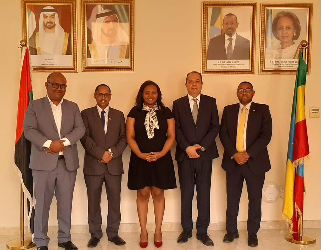 H.E. Eng. Lelise Nemeand FDRE Consul General H.E Ambassador Aklilu Kebede met in Dubai with the management of NAFCO and MOBH Groups to discuss investment opportunities in Ethiopia.